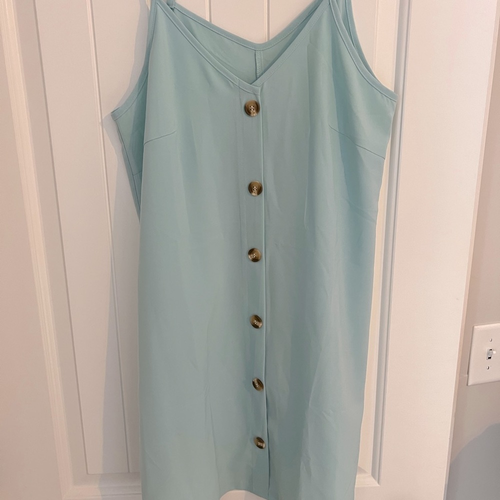 Button up | spaghetti strap dress